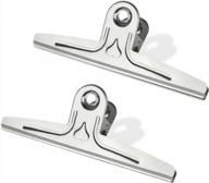 extra large bull clips stainless steel, coideal 2 pcs 30cm jumbo xxl silver metal file binder clip clamps heavy duty for home office school (11 4/5 inch) logo