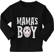 🏒 mamas boy hockey halloween apparel: tops, tees & shirts for toddler boys logo