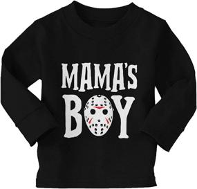 img 4 attached to 🏒 Mamas Boy Hockey Halloween Apparel: Tops, Tees & Shirts for Toddler Boys