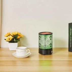 img 1 attached to Enhance Your Space With The Hituiter Electric Wax Melts Warmer – 7 Colors Lighting, Fragrance, And Classic Cross Design!
