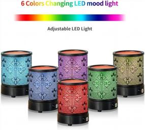 img 3 attached to Enhance Your Space With The Hituiter Electric Wax Melts Warmer – 7 Colors Lighting, Fragrance, And Classic Cross Design!
