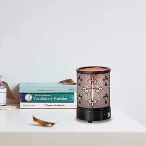img 2 attached to Enhance Your Space With The Hituiter Electric Wax Melts Warmer – 7 Colors Lighting, Fragrance, And Classic Cross Design!