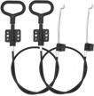 2pcs sofa recliner pull cable replacement - fits ashley & most recliners, exposed length 4.9", total 33.7" | ttmagic logo