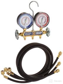 img 2 attached to 🔥 Yellow Jacket 42044 Heat Pump Manifold Kit with 60" Black Plus II 1/4" Hoses - R-22/407C/410A Compatibility