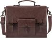 15.6 inch waterproof vintage leather messenger bag for men - perfect laptop briefcase for office, travel & college! logo