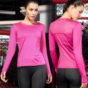 img 3 attached to Women'S Long Sleeve UPF50+ Sun Protection Quick Dry Workout Shirts Rash Guard By Yuerlian