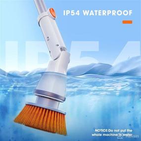 img 1 attached to 🧽 Efficient Electric Spin Scrubber: Genew Shower Cleaning Brush with Long Handle, 6 Brushes & Adjustable Head Angle for Cleaning Tile Floors, Tubs, Sinks, Bathrooms, Cars, Glass, and Kitchens