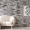 brick wallpaper peel and stick 15.7 in x 118 in faux 3d brick wall paper stone brick wallpaper white grey self adhesive wallpaper for walls home decoration logo