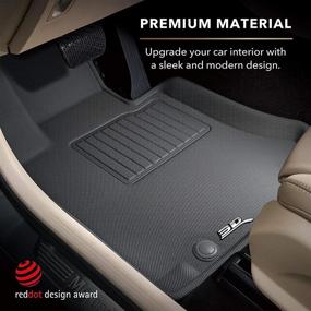 img 2 attached to 🏆 High-Quality 3D MAXpider Third Row Gray Custom Fit All-Weather Floor Mats - Perfect for 2007-2013 Acura MDX Models