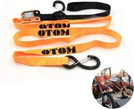 otom universal tie downs motorcycle fixed strap tension rope quick release buckle ，tie down straps for drit bike… logo