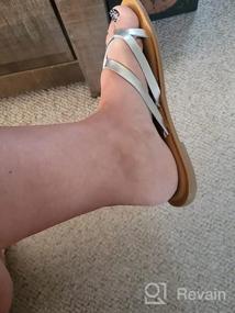 img 6 attached to Женские сандалии на плоской подошве с эластичными ремешками LUFFYMOMO для повседневного комфорта летом