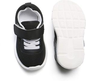 img 1 attached to 👟 Adorable Athletic Leather Sneakers for Toddler Girls - THEE BRON Shoes