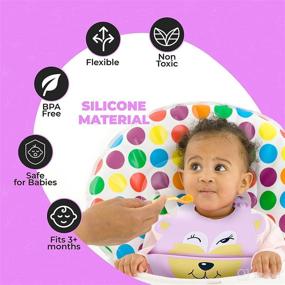 img 1 attached to 🍼 BaybeTown Silicone Bib: Waterproof & Adjustable for Gender-Neutral Baby Eating and Drooling - Essential Supplies for Boys, Girls