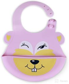 img 4 attached to 🍼 BaybeTown Silicone Bib: Waterproof & Adjustable for Gender-Neutral Baby Eating and Drooling - Essential Supplies for Boys, Girls