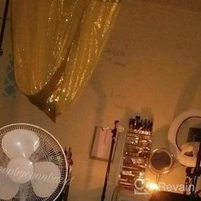 img 8 attached to TRLYC фон с золотыми блестками 4X7Ft сверкающий золотой фон для фотосъемки фото фон для свадьбы, вечеринки, детского душа, рождество