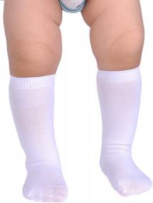 img 4 attached to 3/6 Pack Of Soft Nylon Knee High Socks For Unisex Babies - Newborn To Toddler