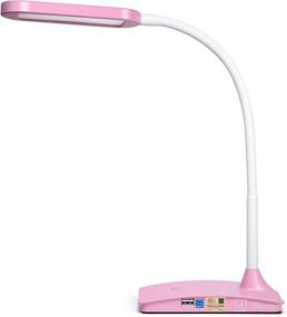 img 3 attached to 💡 Stylish Pink Desk Lamps for Home Office - Ultra Bright Small LED Desk Lamp with USB Charging Port, Ideal Study Lamp and Bedside Reading Lights