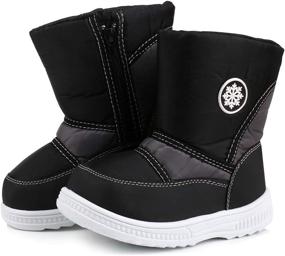 img 4 attached to LONSOEN Winter Weather Waterproof Outdoor Boys' Shoes ~ Outdoor