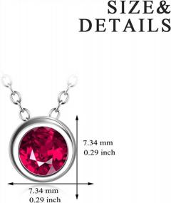 img 1 attached to 925 Sterling Silver Solitaire Cubic Zirconia Necklace For Women Teen Girls