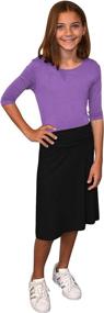 img 3 attached to Stylish & Versatile: Kosher Casual Adjustable 👗 Foldover Waistband Girls' Clothing - Skirts & Skorts