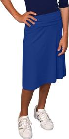 img 4 attached to Stylish & Versatile: Kosher Casual Adjustable 👗 Foldover Waistband Girls' Clothing - Skirts & Skorts