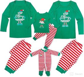 img 4 attached to 👨 Dad Mom Baby Kid Family Matching Christmas Pajamas Set - Snug Sleepwear for Homewear Bliss