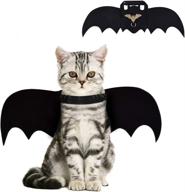 🦇 cat bat costume: halloween cat bat wings & collar for small dogs and cats - premium comfort pet apparel логотип