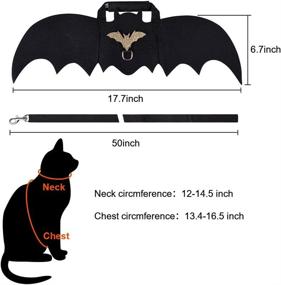 img 1 attached to 🦇 Cat Bat Costume: Halloween Cat Bat Wings & Collar for Small Dogs and Cats - Premium Comfort Pet Apparel