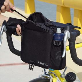 img 2 attached to Сумка на руль для велосипеда Vincita Frank - крепление ремня для складных, шоссейных и горных велосипедов | Аксессуары для передней сумки для велосипеда