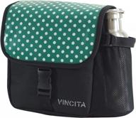 vincita frank bicycle handlebar bag - strap fixing for folding, road & mountain bikes | bike front pouch accessories logo