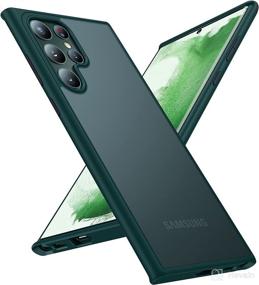 img 4 attached to 📱 TORRAS Galaxy S22 Ultra Case – Shockproof, Military Grade Drop Tested, Semi-Clear Alpine Green Case with Hard Back and Soft Edges – Slim Protective Cover for 6.8'' Samsung Galaxy S22 Ultra