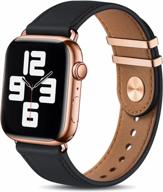 wfeagl genuine leather strap for apple watch | stylish and thin soft band for men and women | compatible with series 1-8 logo
