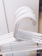 img 1 attached to Hangorize 60 Standard Everyday White Plastic Hangers, Long Lasting Tubular Clothes Hangers, Value Pack Of 60 Clothing Hangers. (60 Pack) review by Jontrell Fernandes