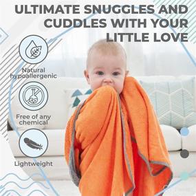img 2 attached to Premium Munich Blue Fox Hooded Towel - 35 x 35 Inch Soft, Unisex Baby Bath Towel for Beach & Pool