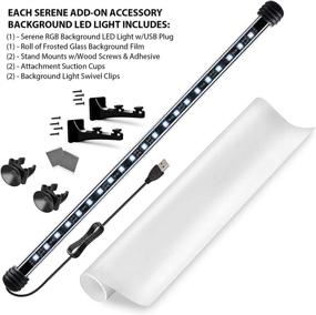 img 3 attached to 🌈 Enhanced USA Serene Add-on LED Background Light Kit, Featuring Frosted Background Glass Film and RGB LED Light Strip, Requires Serene Controller for Improved Performance