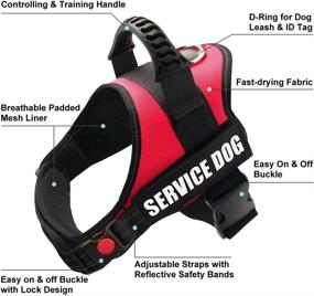 img 3 attached to 🐾 FAYOGOO Dog Vest Harness: The Perfect Padded Training Vest for Service Dogs of All Sizes with Reflective Patches and Handle