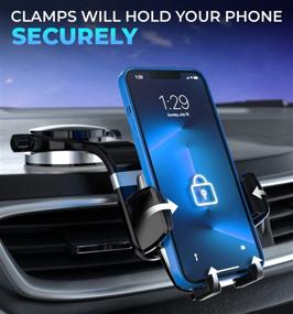 img 3 attached to 📱 BesTrix Phone Holder for Car: Dashboard Cell Phone Mount for iPhone 13, Galaxy S22 & All Smartphones