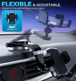 img 2 attached to 📱 BesTrix Phone Holder for Car: Dashboard Cell Phone Mount for iPhone 13, Galaxy S22 & All Smartphones