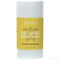 🥥 puracy natural deodorant: irresistibly fresh coconut vanilla scent logo