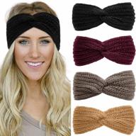 warm and cute: huachi winter headbands for women - perfect ear warmer and hair accessory, ideal gift for christmas, 4 pack logo