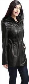 img 3 attached to Women'S Lambskin Leather Anorak Coat By BGSD - Regular, Plus & Petite Sizes