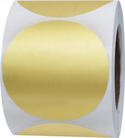 img 3 attached to 2 Inch Matte Gold Labels Round Color Coding Dots Embossing Stickers Adhesive Label 300/Roll - Hybsk