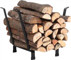 img 4 attached to PHI VILLA 20 Inches Indoor/Outdoor Firewood Rack Fireplace Log Carriers & Holders Wood Burning Stove Accessories, Black