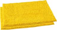 experience ultimate comfort and style with luxurux extra-soft plush bathroom rug mat set in lemon; super absorbent and durable! logo