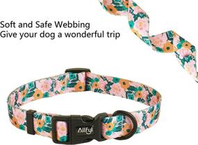 img 1 attached to 🌸 Comfortable and Cute Floral Dog Collar with Quick Release Buckle - Perfect for Dogs of All Sizes and Genders