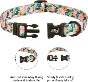 img 2 attached to 🌸 Comfortable and Cute Floral Dog Collar with Quick Release Buckle - Perfect for Dogs of All Sizes and Genders