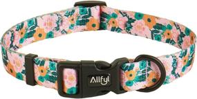 img 4 attached to 🌸 Comfortable and Cute Floral Dog Collar with Quick Release Buckle - Perfect for Dogs of All Sizes and Genders