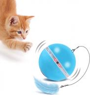 tekhome rechargeable cat toy ball with rgb lights, catnip feather bells, and interactive features - perfect gift for cat lovers and indoor cats logo
