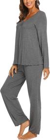 img 2 attached to Ekouaer Pajamas Womens Nightwear Sleeping Women's Clothing at Lingerie, Sleep & Lounge