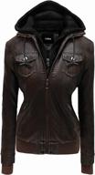 hoffen premium leather jacket with detachable women's clothing at coats, jackets & vests logo